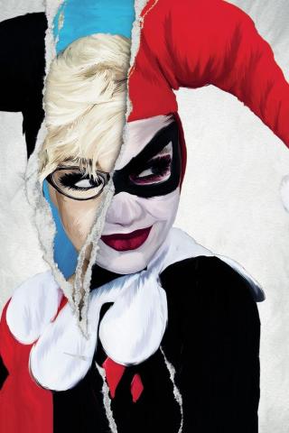 Umělecký tisk Harley Quinn - Dual Face,