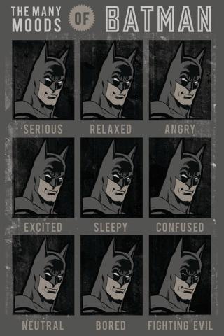 Umělecký tisk The Many Moods of Batman,