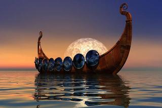 Umělecký tisk Viking Boat 2, CoreyFord,
