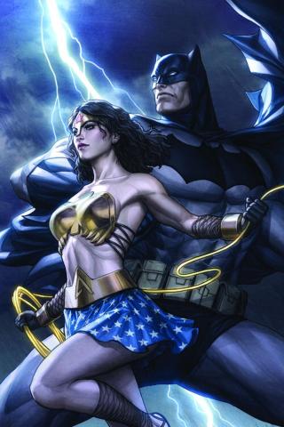 Umělecký tisk Wonder Woman and Dark Knight,