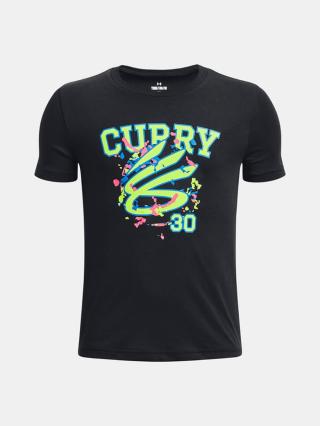 Under Armour UA Curry Logo SS Triko dětské Černá