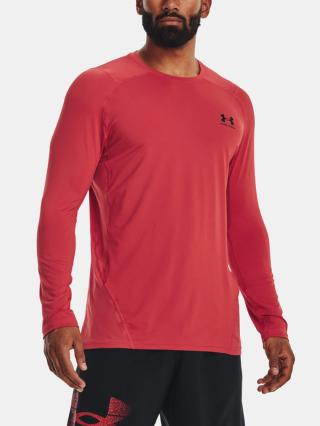 Under Armour UA HG Armour Fitted LS Triko Červená