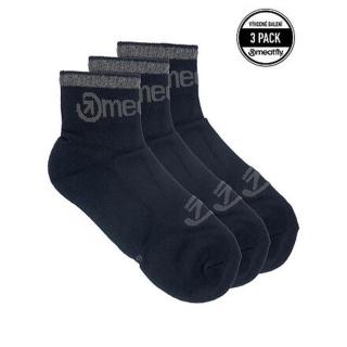 Unisex ponožky meatfly middle triple černá/černá s