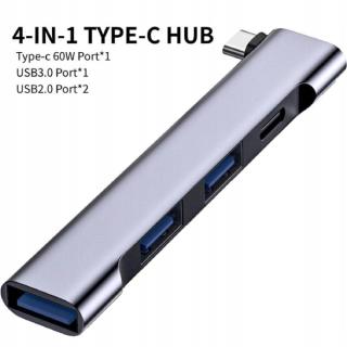 Univerzální 4 v 1 Usb-c Hub kompaktní Mini USB2