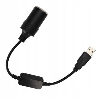 Usb 5V až 12V zásuvka do autozapalovače