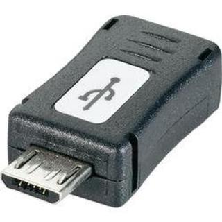 USB adaptér Renkforce 1x microUSB 2.0 zástrčka ? 1x miniUSB 2.0 zásuvka, černá