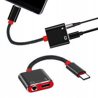 Usb-c audio minijack adaptér 2v1 pro Moto Z3 Play