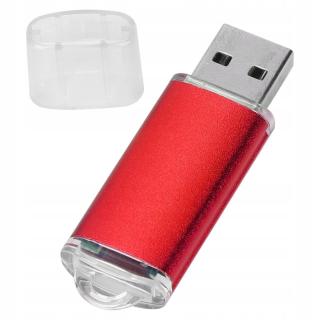 Usb Flash disk Průhledný kryt Červený