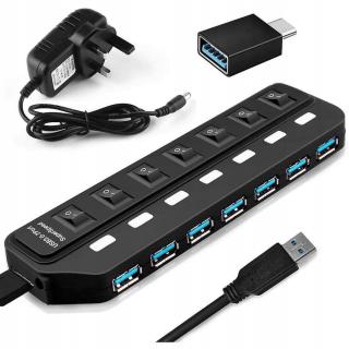 Usb Hub 3.0 7portový datový hub Rozbočovač Usb s