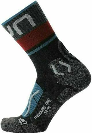 UYN Ponožky Man Trekking One Merino Socks Anthracite/Blue 42-44