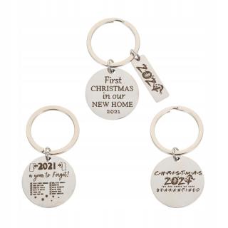 Vánoční Keychain Keyrings Auto Keys 2021 Letter