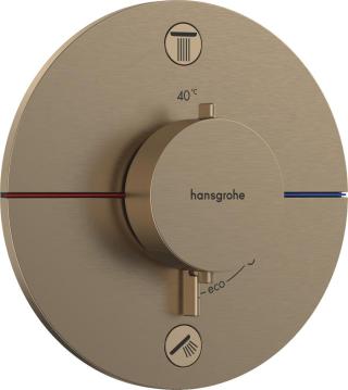 Vanová baterie Hansgrohe ShowerSelect Comfort S bez podomítkového tělesa kartáčovaný bronz 15554140