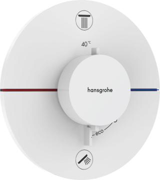 Vanová baterie Hansgrohe ShowerSelect Comfort S bez podomítkového tělesa matná bílá 15554700