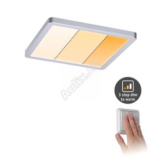 VariFit LED vestavné svítidlo Dim to Warm Areo IP44 hranaté 175x175mm 3 Step Dim to warm matný chrom stmívatelné - PAULMANN