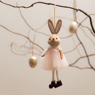 Velikonoční přívěsek | BALLERINA | růžový králík | 17 cm | ES23 847023