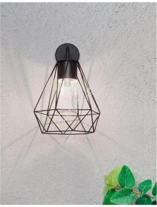 Venkovní nástěnné svítidlo ISIDORA černý litý hliník čiré sklo E27 1x12W 220-240V IP54 bez žárovky - NOVA LUCE