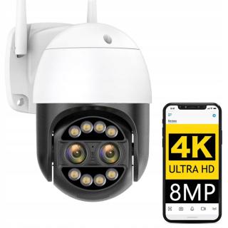 Venkovní Otočná Ip Wifi Kamera 8MP 8X 4K Zoom