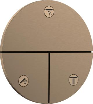 Ventil Hansgrohe ShowerSelect Comfort S bez podomítkového tělesa kartáčovaný bronz 15558140