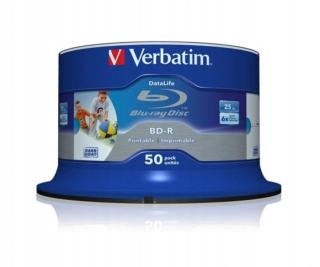 Verbatim Bd-r Blu-ray 25GB 6X Printable CAKE*50ks