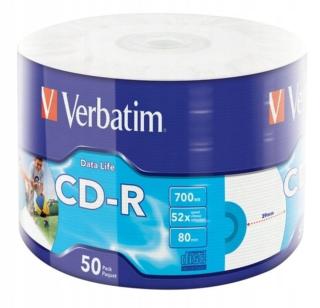 Verbatim Cd-r 700 Mb 52X Životnost Tiskných Dat SP*50