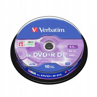 Verbatim Dvd+r Double Layer 8,5GB x8 cakebox 10ks