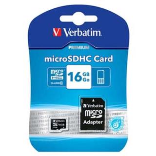 Verbatim paměťová karta Micro Secure Digital Card Premium, 16GB, micro SDHC, 44082, UHS-I U1 , s adaptérem