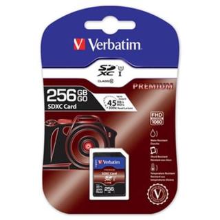 Verbatim paměťová karta Secure Digital Card Premium U1, 256GB, SDXC, 44026, UHS-I U1