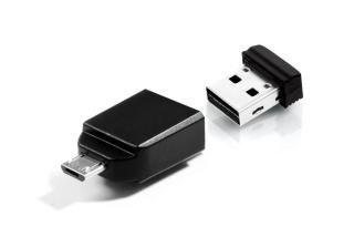 Verbatim Usb flash disk Store 'n' Stay Nano 16Gb Usb 2.0 + Otg adapter černá