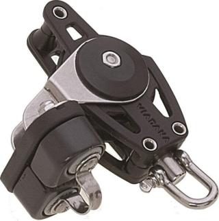 Viadana 38mm Composite Single Block Swivel with Shackle and Becket - Cam Cleat