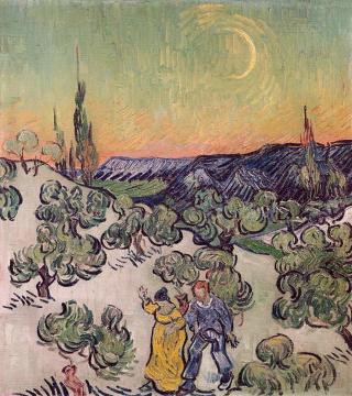 Vincent van Gogh - Obrazová reprodukce Moonlit Landscape, 1889,