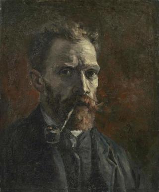 Vincent van Gogh - Obrazová reprodukce Self-portrait with pipe, 1886,