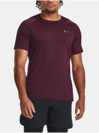 Vínové pánské sportovní tričko Under Armour UA Rush Emboss SS