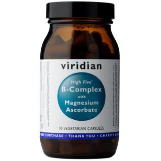 Viridian Nutrition High Five® B-Complex with Magnesium Ascorbate komplex vitamínu B s vitaminem C 90 ks