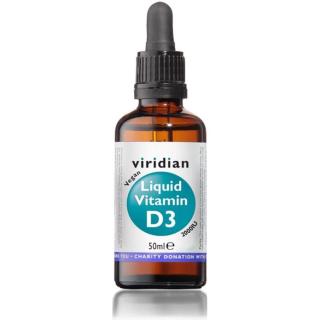 Viridian Nutrition Liquid Vitamin D3 2000IU kapky pro podporu činnosti nervové soustavy příchuť Orange 50 ml