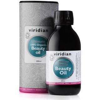Viridian Nutrition Ultimate 100% Organic Beauty Oil doplněk stravy pro krásné vlasy, pleť a nehty 200 ml