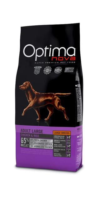 Visán Optimanova Dog Adult Large Chicken & Rice 12 kg