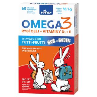 VITAR Kids omega 3 + vitamín D + vitamín E 60 kapslí