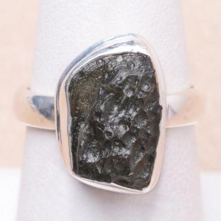 Vltavín prsten stříbro Ag 925 62556 - 54 mm , 4,8 g