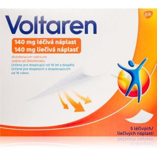 Voltaren Voltaren 140mg léčivá náplast k léčbě bolesti způsobené namožením, podvrtnutím nebo pohmožděním 5 ks