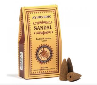 Vonné kužele Ayurvedic “Tekoucí Dým“ - Sandalwood, 30 g.