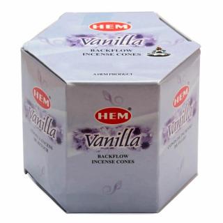 Vonné kužely pro tekoucí dým HEM Vanilla - 40 ks