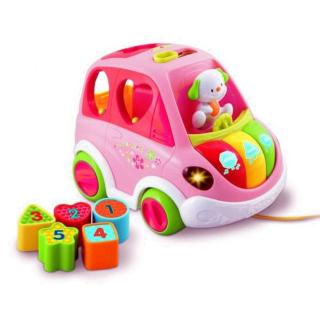 VTech Mluvící auto vkládačka růžové CZ