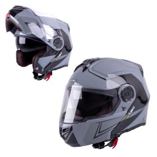Výklopná moto helma W-TEC Vexamo  černo-šedá  S