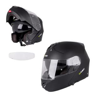 Výklopná moto helma W-TEC Vexamo PP s Pinlockem  matně černá