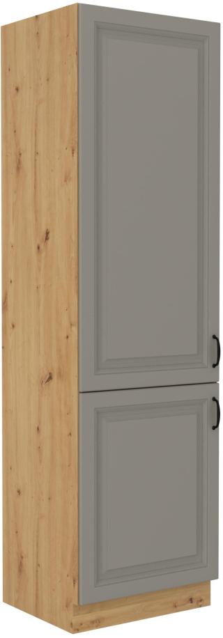Vysoká potravinová skříňka Stilo 60 DK-210 2F Barva korpusu: Clay Grey + Dub artisan