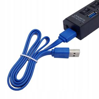 Vysokorychlostní USB3.0 Hub 4 porty Usb 3.0 Hub zapnutým