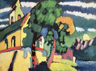 Wassily Kandinsky - Obrazová reprodukce Bavarian Landscape with a Church,