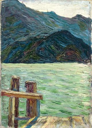 Wassily Kandinsky - Obrazová reprodukce Kochelsee over the bay, 1902,