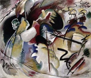 Wassily Kandinsky - Obrazová reprodukce Painting with white form, 1913,