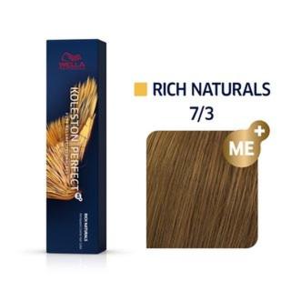 Wella Professionals Koleston Perfect Me+ Rich Naturals profesionální permanentní barva na vlasy 7/3 60 ml